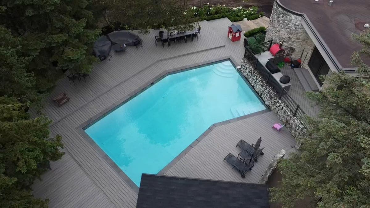 Pool deck project in Oakville