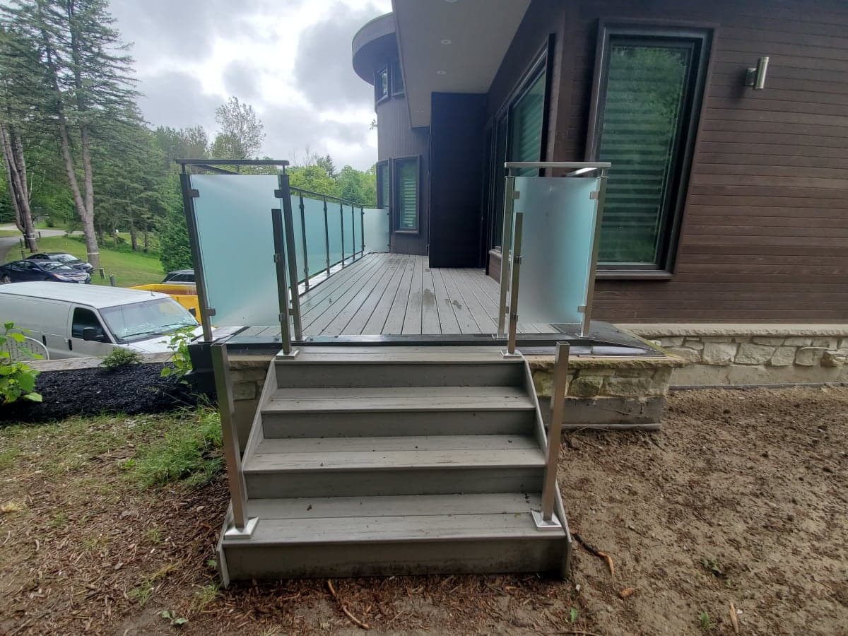Winter porch showing frost and moisture prevention features